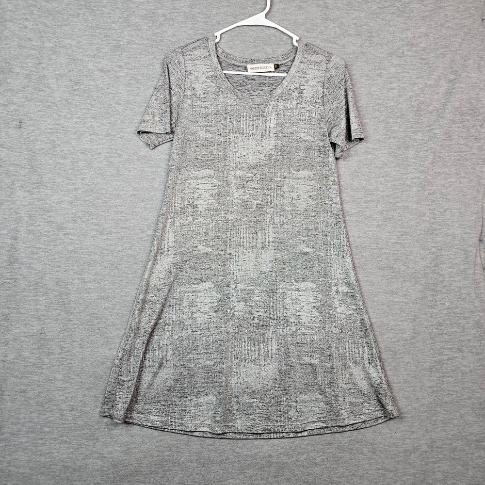 Veronica Women's Sz XS Los Angeles Silver Space Dye A-Line Stretch Dress